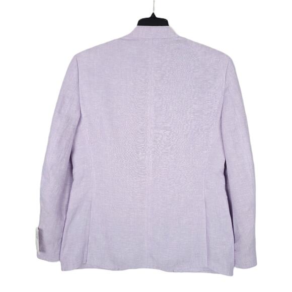 Bar III Men's Slim-Fit 100% Linen Suit Jacket Lavender Solid 42L NWT - Picture 3 of 7